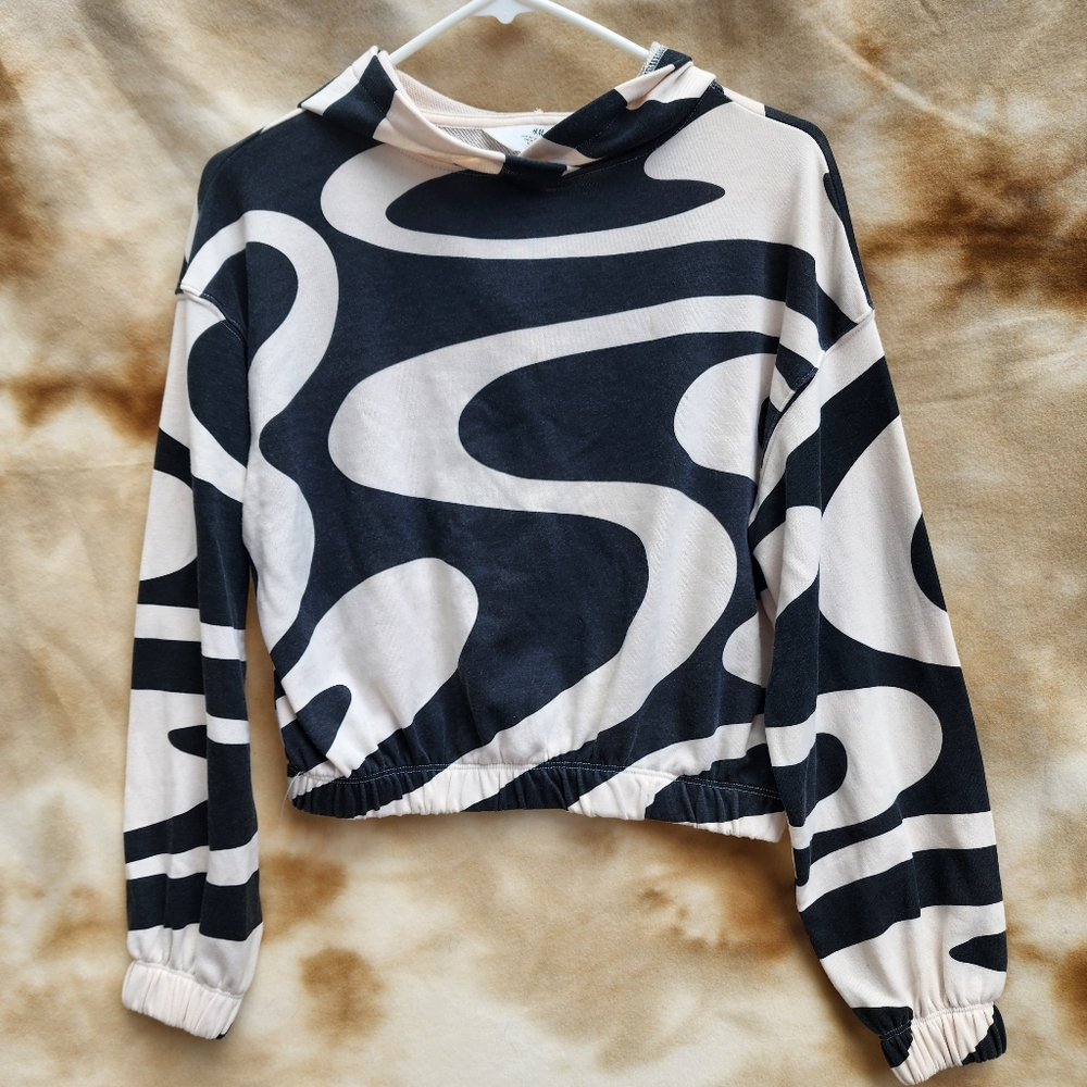 H&M Girls Oversized Crop Hoodie